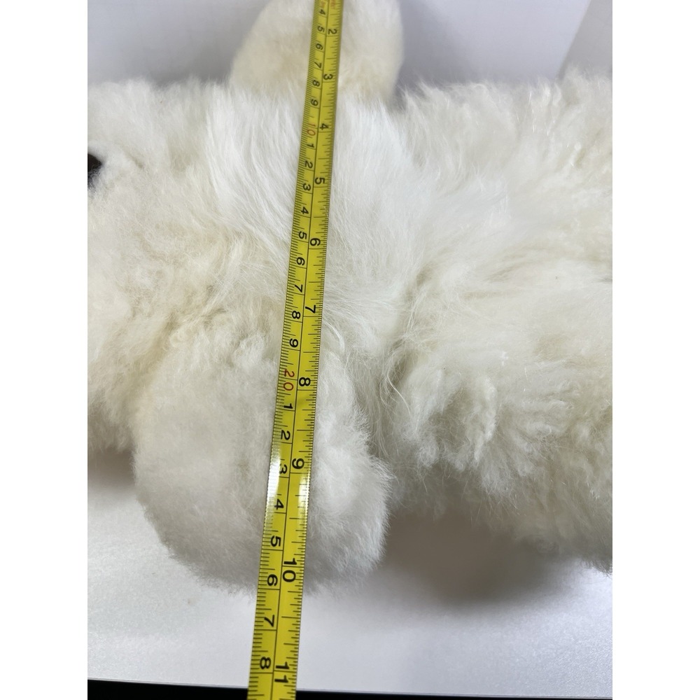 Alpaca Fur Teddy Bear Stuffed Animal 12" Soft Natural Plush White/ivory - Picture 4 of 11